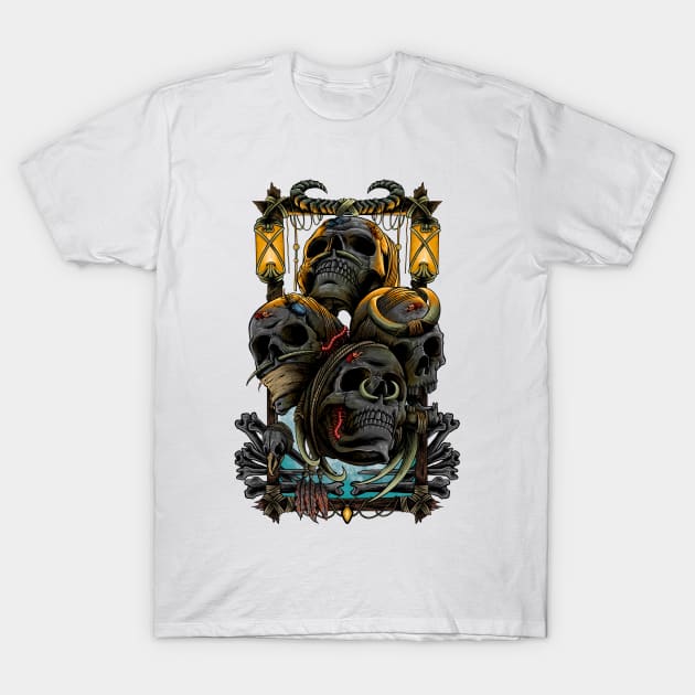 SKULL TRIBE T-Shirt by AWANG ART STUDIO